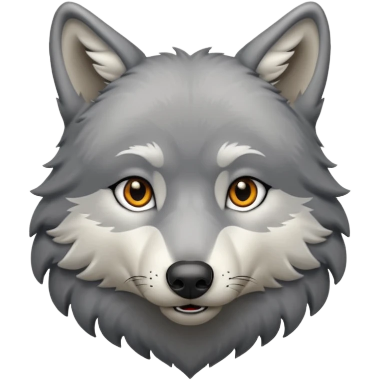 Lobo gris mandando beso emoji