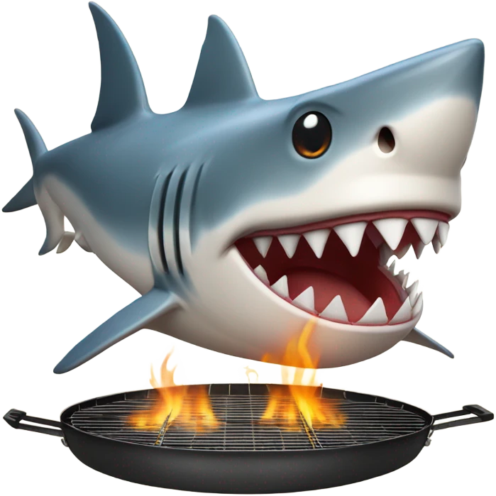A Shark grilling emoji