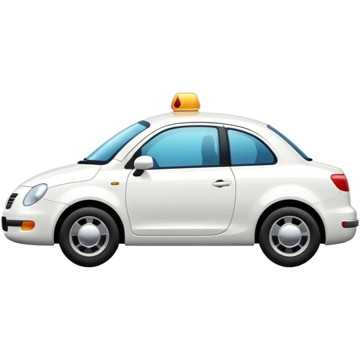 2D, white car, driving right emoji