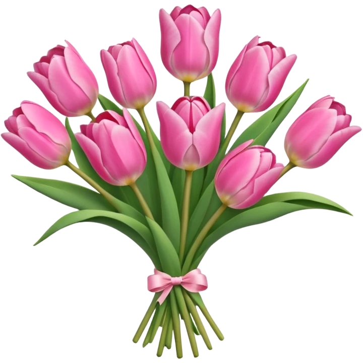 Pink tulip bouquet emoji