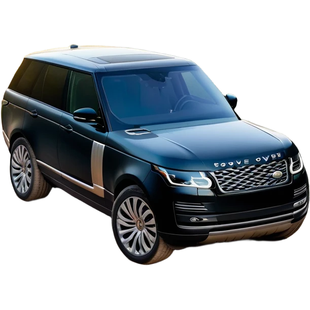 Range Rover (2022) – cinematic-realistic Range Rover, its elegant black body gleaming under the soft light of dawn as it glides effortlessly across rugged terrain. The powerful V8 engine hums as it conquers rocky hills and dense forests, blending luxury with off-road prowess. Inside, the cabin is an oasis of comfort, showcasing leather, wood, and the latest technology in a seamless, sophisticated design. emoji