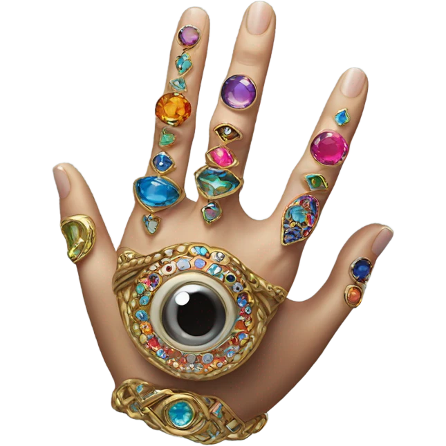 Hand with sassy ring emoji