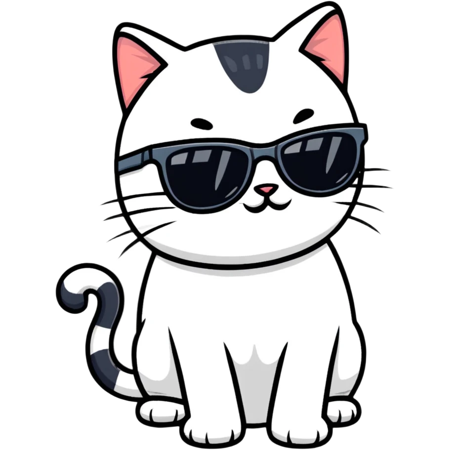 Cat with sunglasses emoji