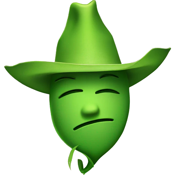 weed leaf with a cowboy hat emoji