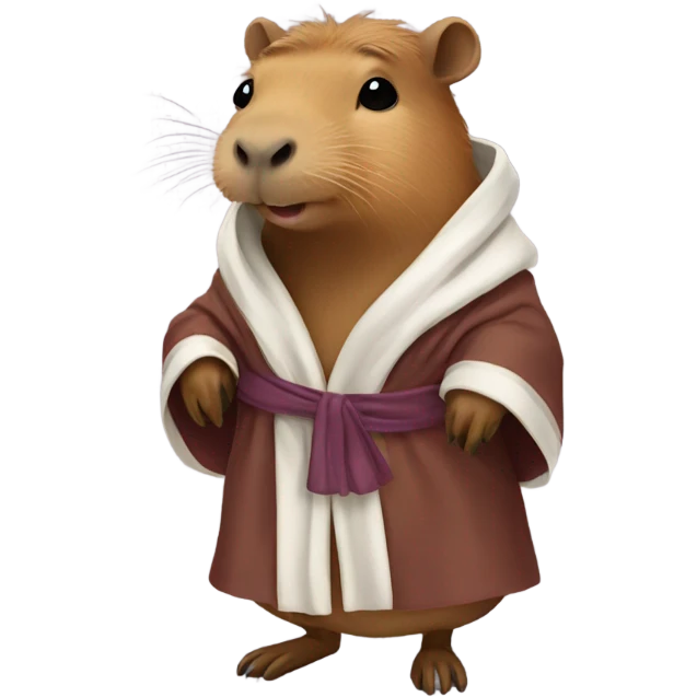 capybara with a robe emoji