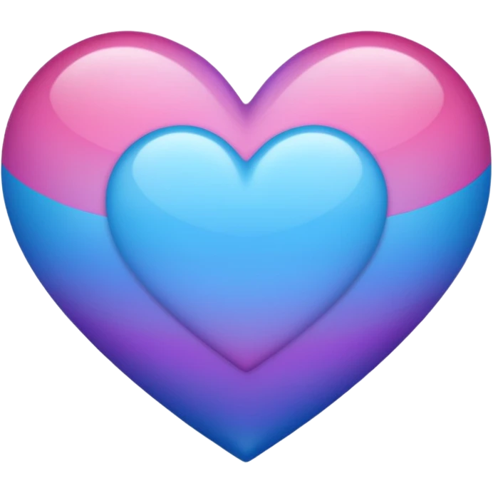 Pink purple blue heart bi flag emoji