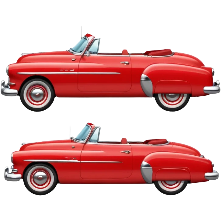 classic red converible 1950s emoji