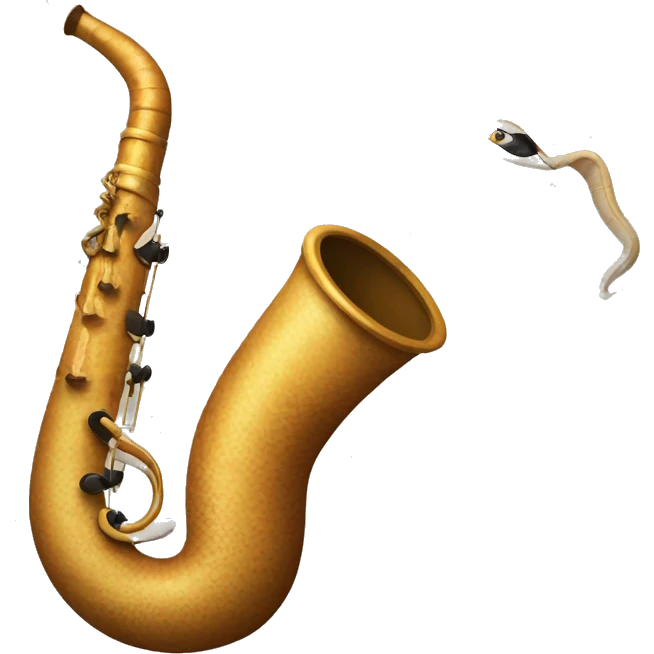 Shehnai and cobra emoji