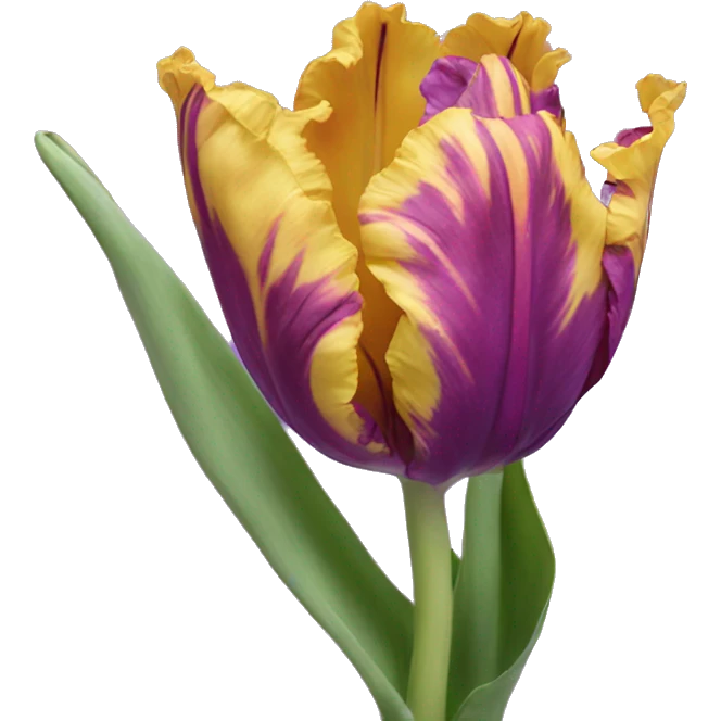 Purple parrot tulip emoji