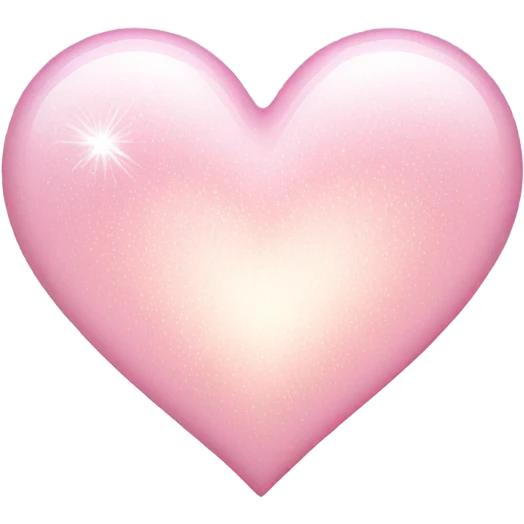 light pink heart with big white sparkles emoji