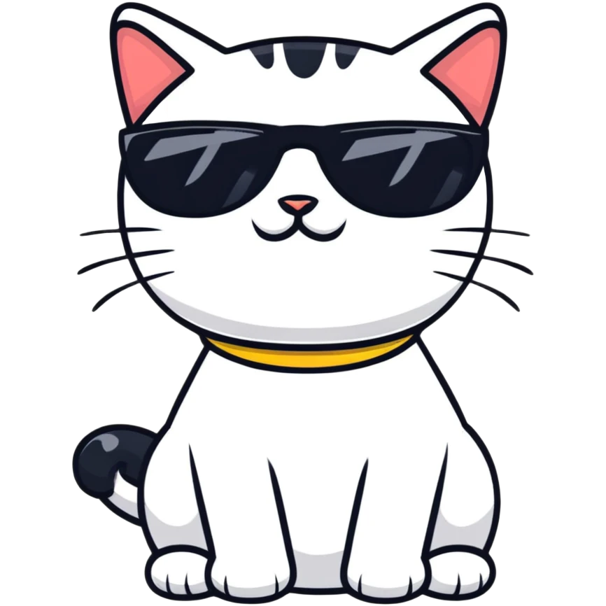 cat wearing sunglasses emoji