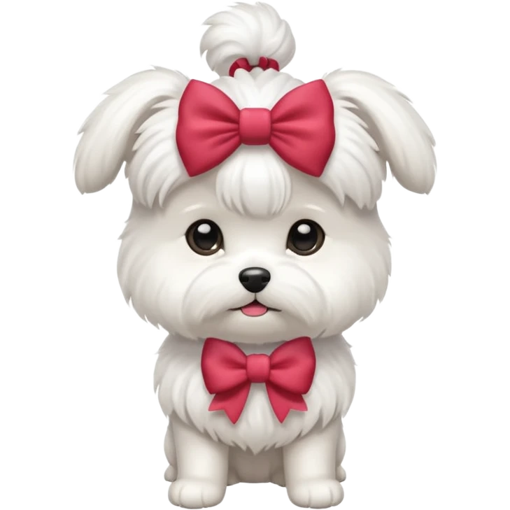 maltase dog in bow emoji