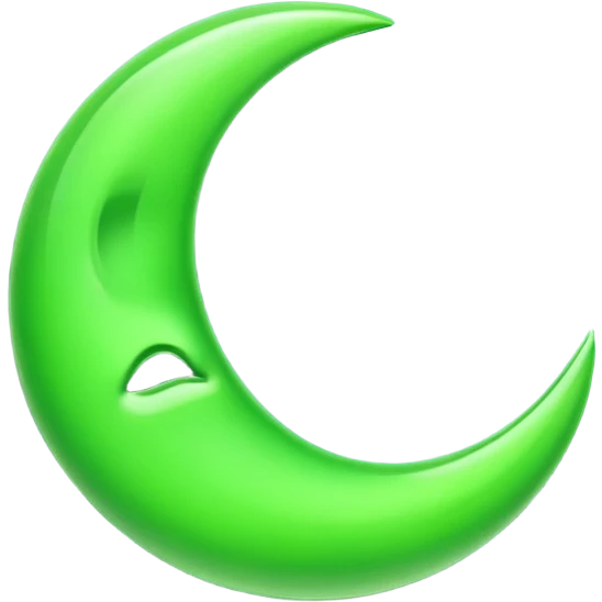 green half moon emoji