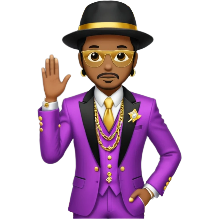 Black PIMPING emoji