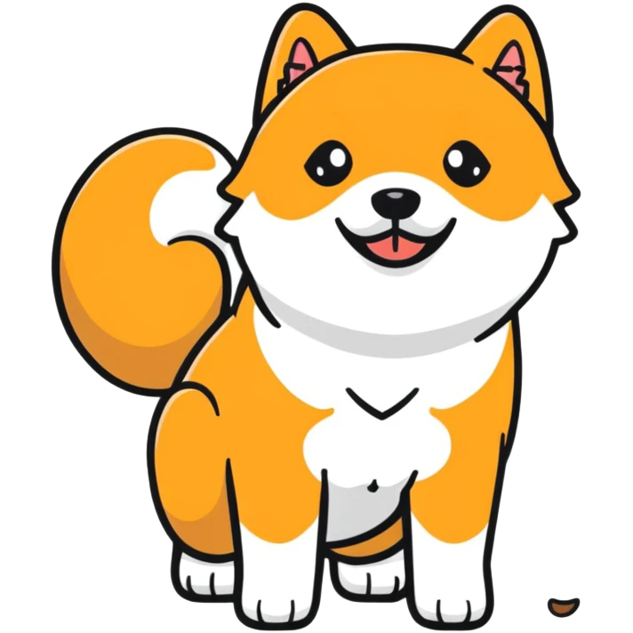 Black Shiba Inu dog pooping emoji