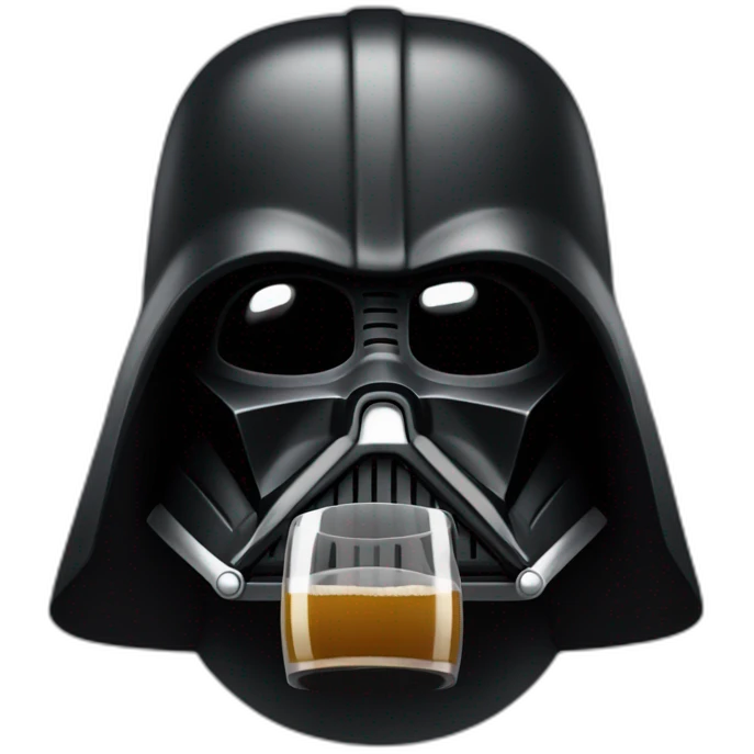 Dark vador qui boit une bière  emoji