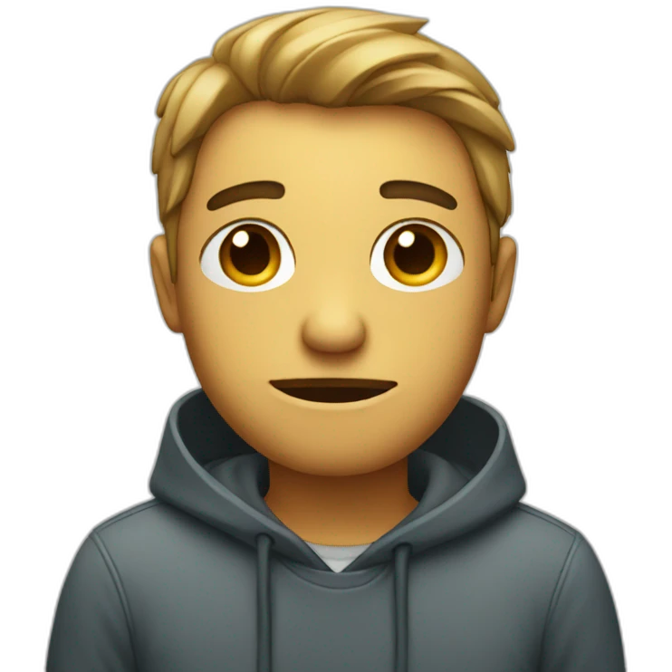 Disappointed but smiling face emoji