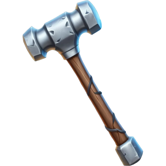 medieval hammer with lightning infused emoji