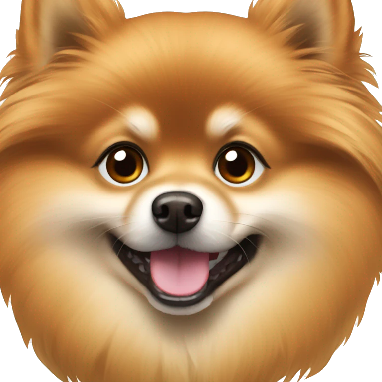 Light brown orangish Pomeranian  emoji