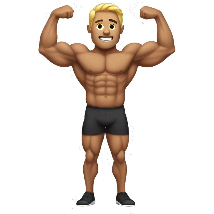 muscle man from side emoji