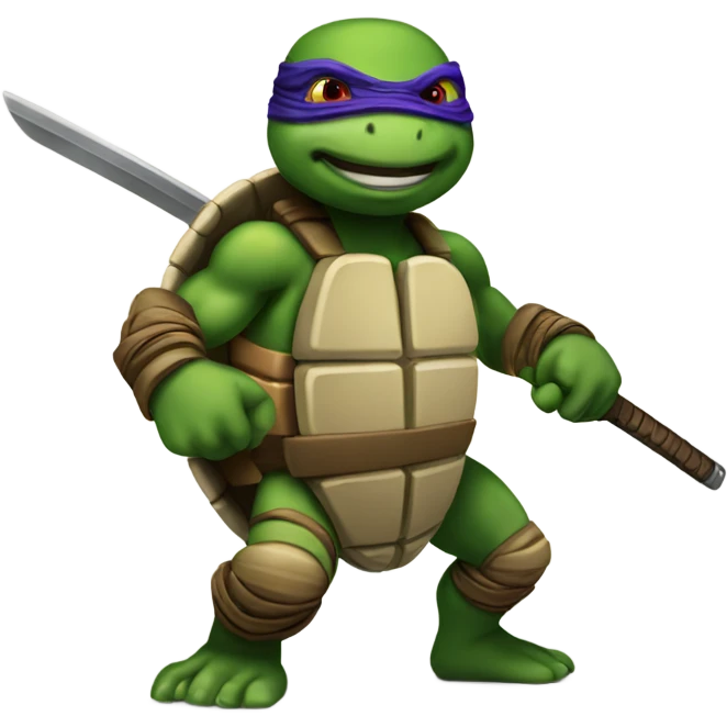Vicious ninja turtle  emoji
