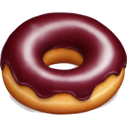 Burgundy donut one  emoji