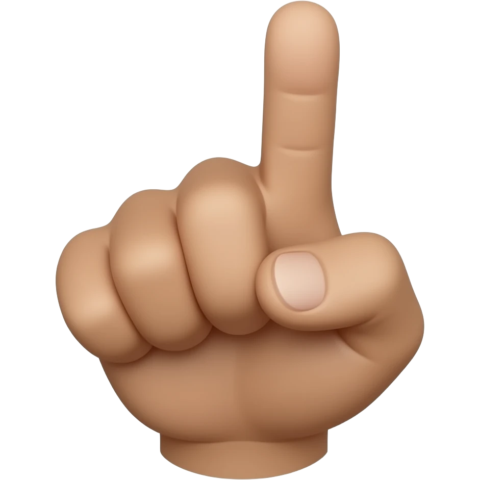 Brown Finger pointing emoji