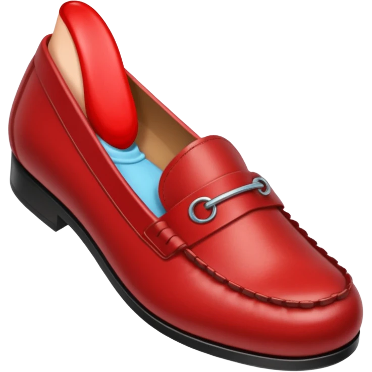 swollen foot inside a loafer that is too small, tight, painful for the foot  emoji