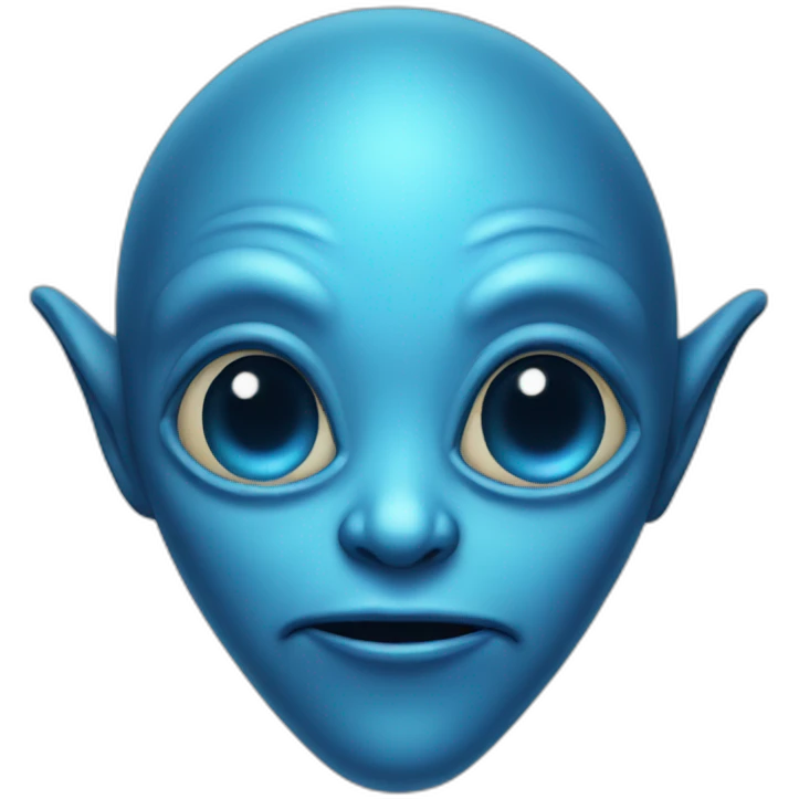 blue alien emoji