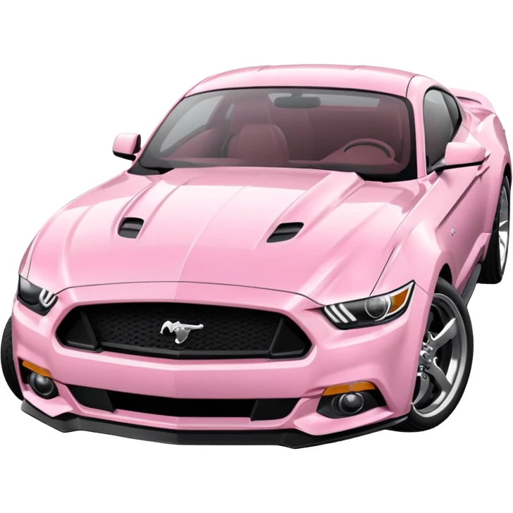 Light pink mustang sports car emoji