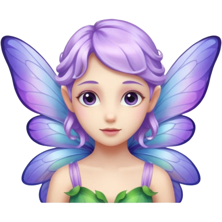 fairy lilac wings but it’s only one wing emoji
