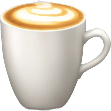 steaming latte in a mug emoji