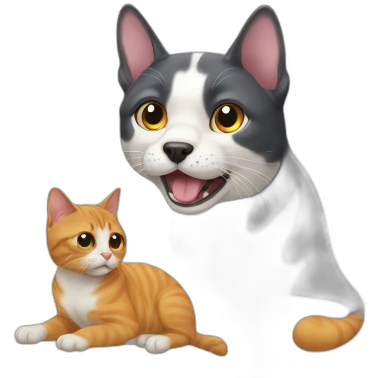 Cat fish dog combined emoji