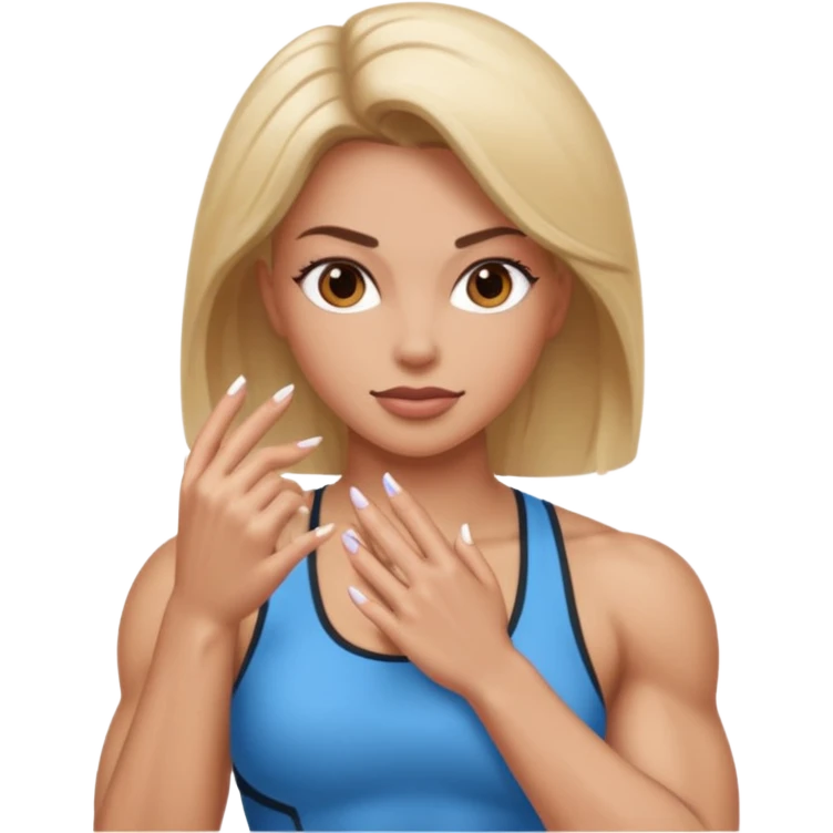 Female muscle with manicured nails  emoji