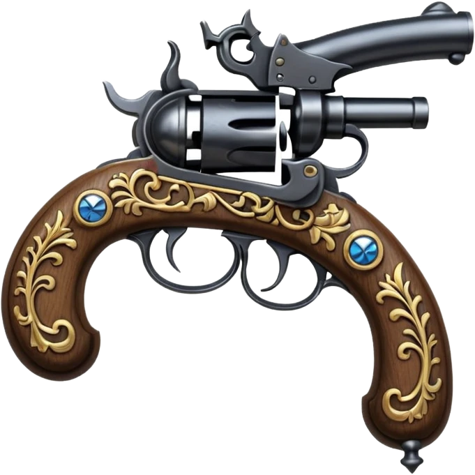 flintlock pistols forming an x emoji