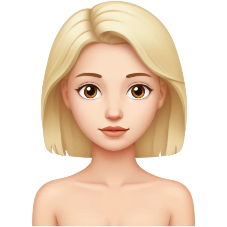 Topless young white woman emoji