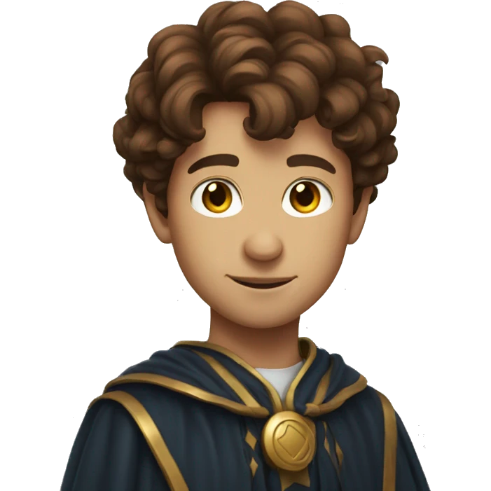 young cosmic wizard brown hair emoji