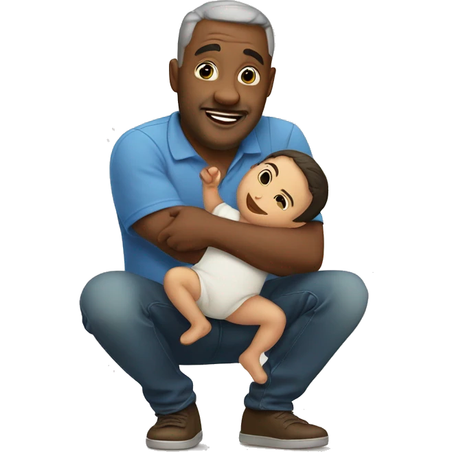 papa con un bebe emoji