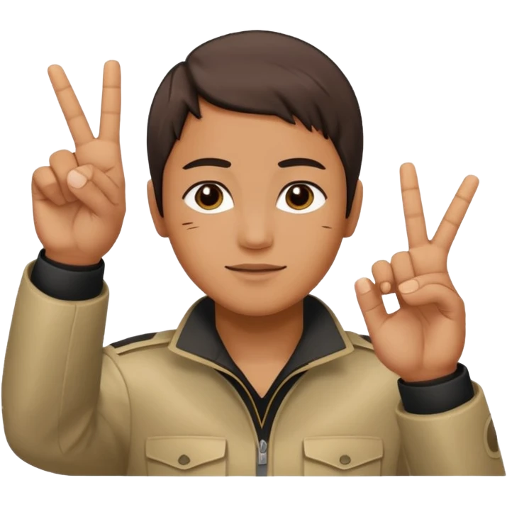 yellow hand doing the three fingers up salute from the hunger games emoji