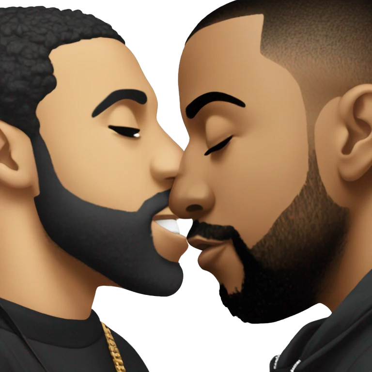 Drake kissing Kendrick Lamar  emoji