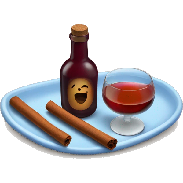 Muled wine with cinnamon stick emoji