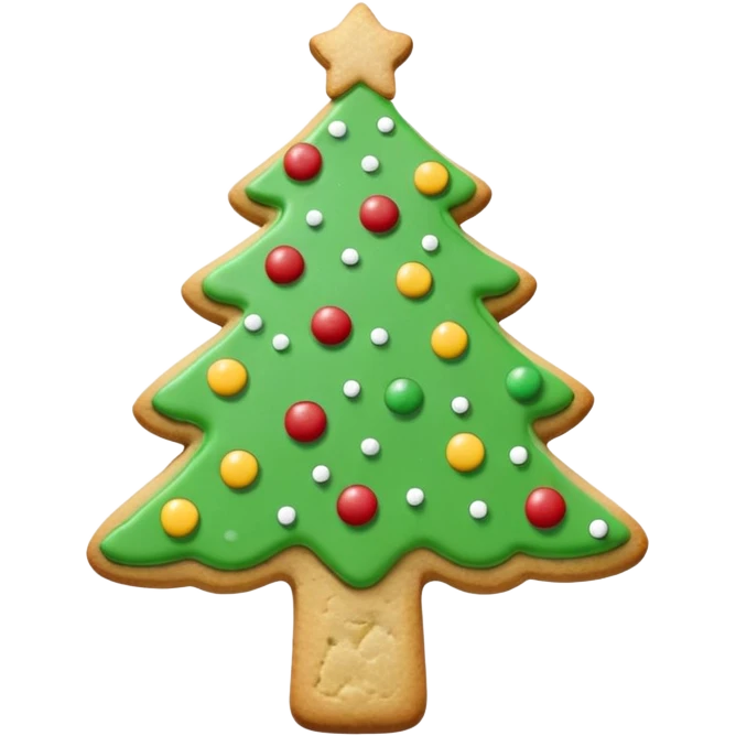 christmas tree cookie emoji