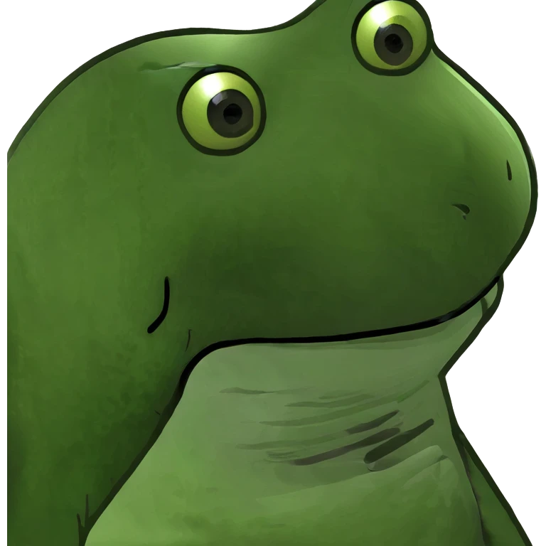 bufo frog blending into an aurora borealis emoji