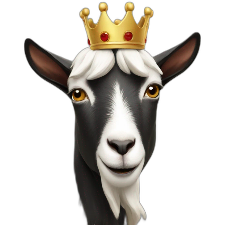 Goat in crown emoji
