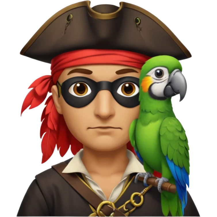 pirate and parrot emoji