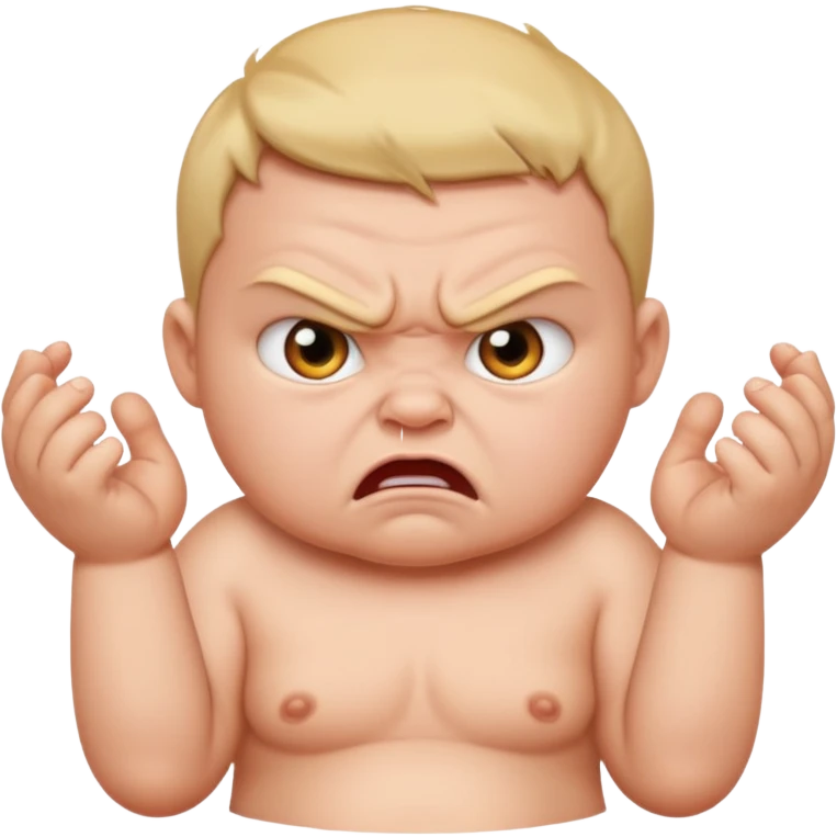 baby angry holding hands emoji