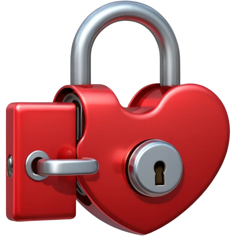 heart is in an open lock emoji