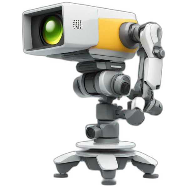 Video editing camera and robot hand emoji