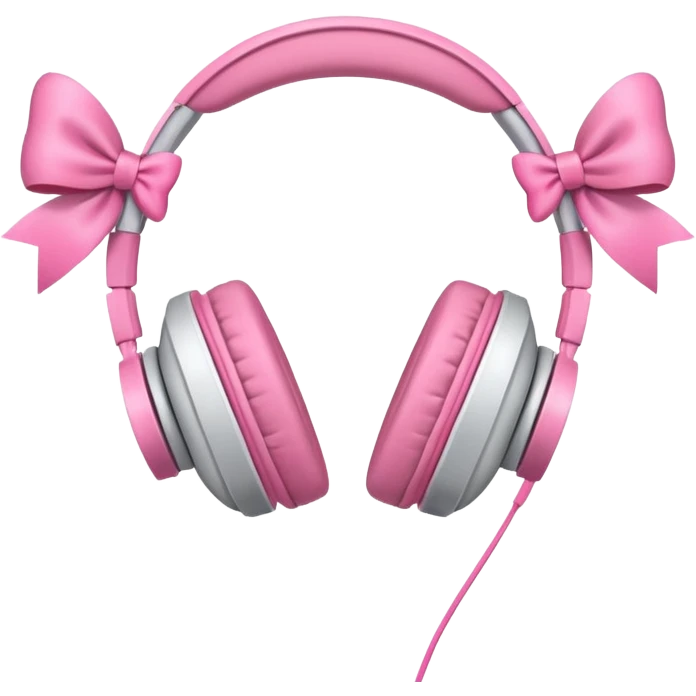 Quiero que se convierte en un emojiHeadphones with pink bows emoji