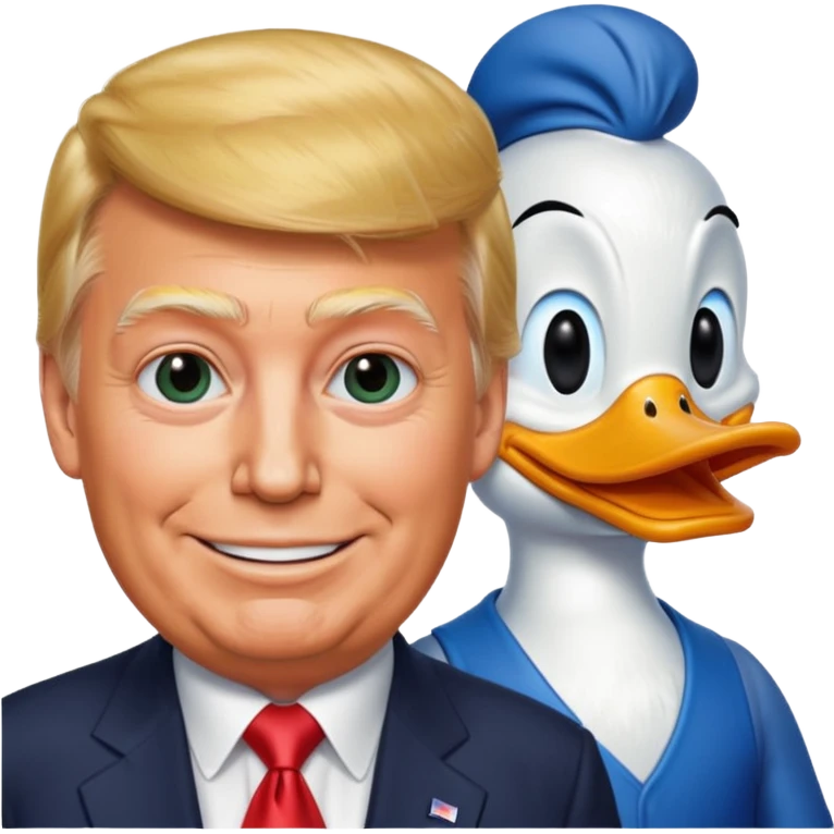 donald trump with donald duck emoji